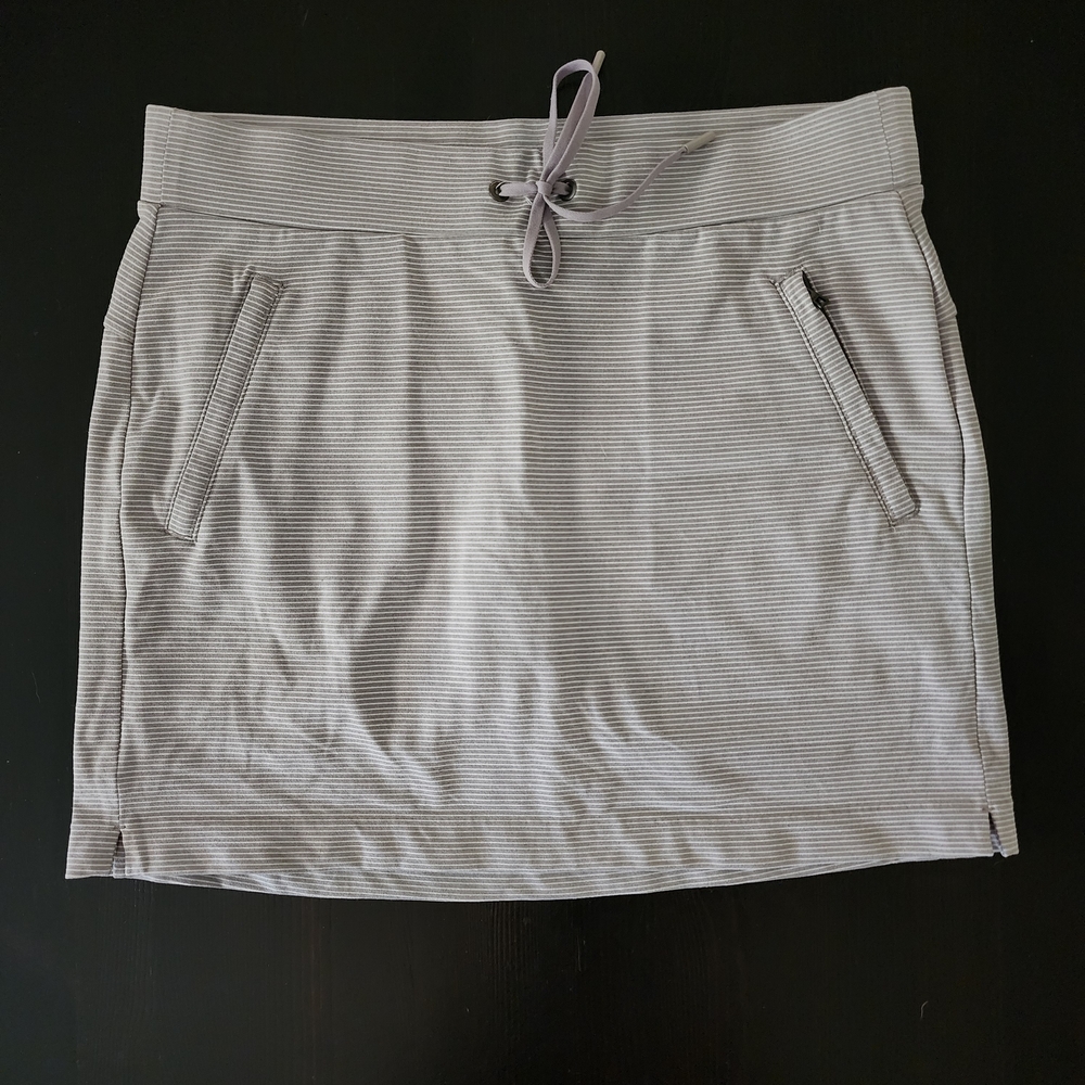 Gray Striped Women's Skirt
